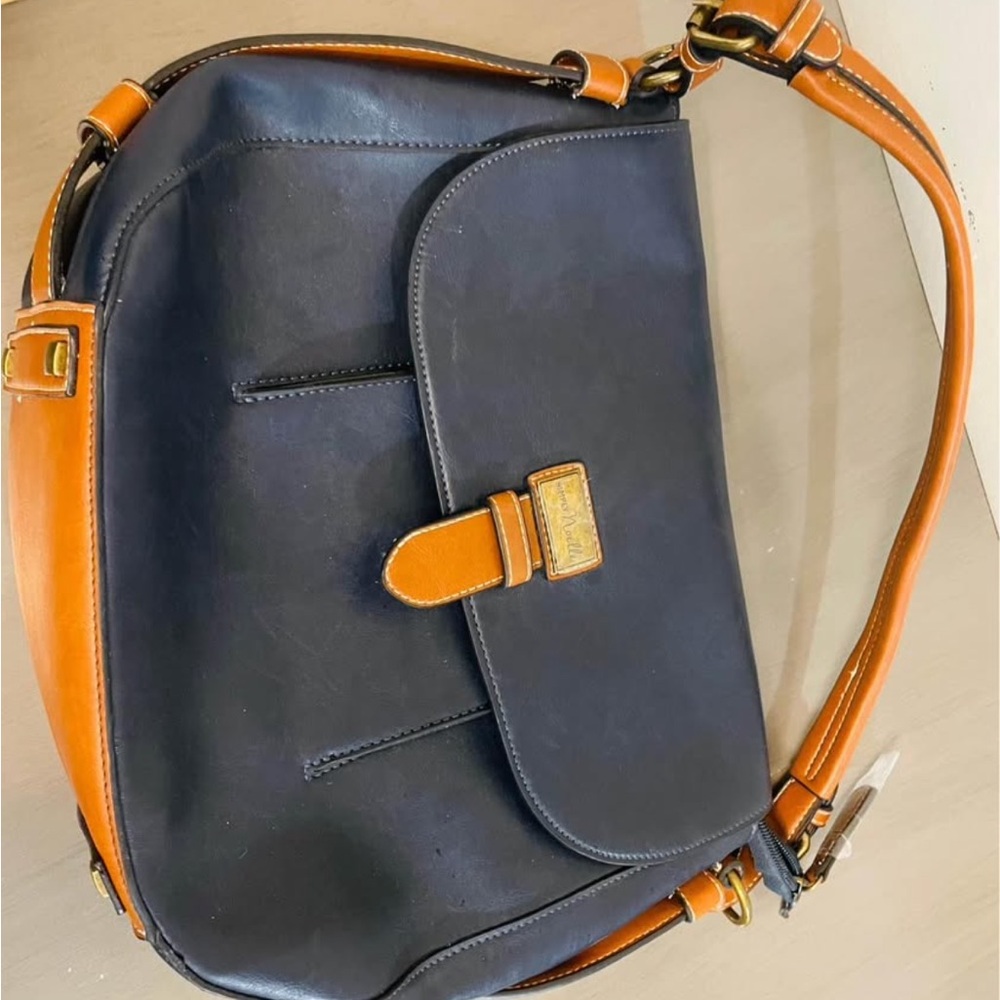 Simply Noelle navy blue and brown purse